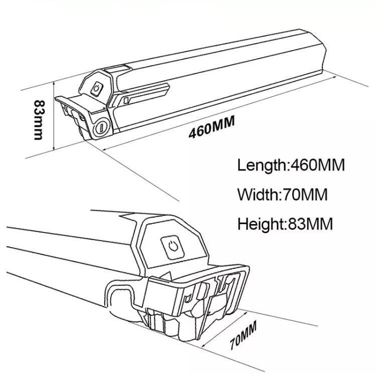 36V 48V E vélo à batterie Dorado Akku 15ah 20ah Downtube Ebike Dorado vélo électrique à batterie