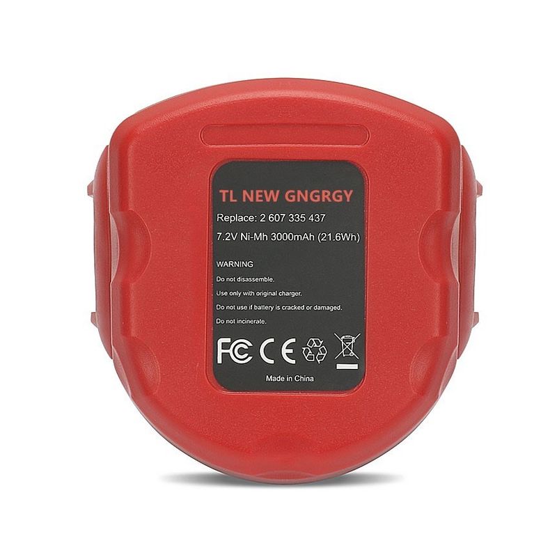 Batterie rechargeable de 3,0 mAh Bosch 7,2 V Ni-CD Ni-MH 2 607 335 437, 2 607 335 587
