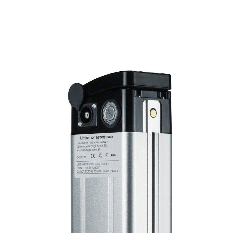 36V 13h 468 Wh Silver Fish Ebike batterie haut décharge RCA port de charge