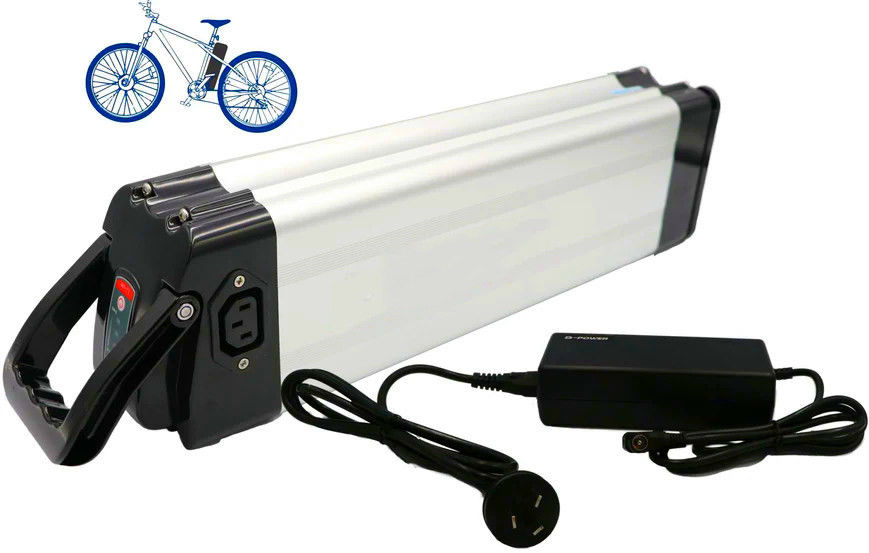 36V 13h 468 Wh Silver Fish Ebike batterie haut décharge RCA port de charge