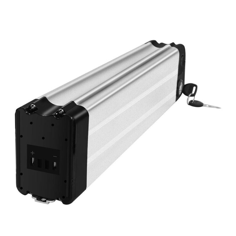 24V 48V boîtier en aluminium tube de siège de poisson en argent batterie de remplacement de batterie rechargeable de vélo électrique