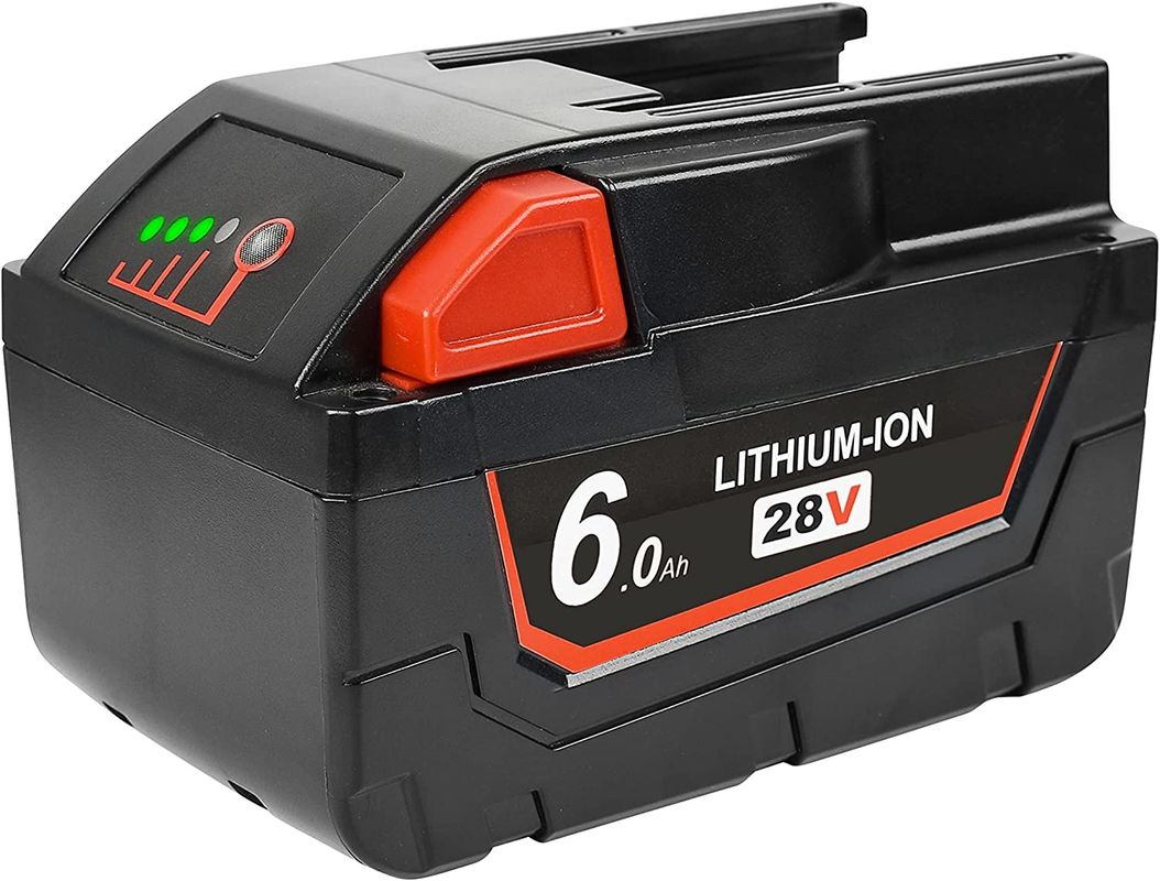 28V 6000mAh batterie Slide Pack Compatible avec les outils électriques sans fil Milwaukee Compatible avec le remplacement Milwaukee