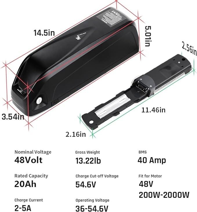 36V Ebike Hailong Downtube batterie au lithium pour vélo électrique avec chargeur USB inclus