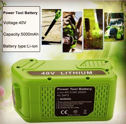 Outils de jardinage Verrerie 40 volts Batterie au lithium 20302 20672 24252