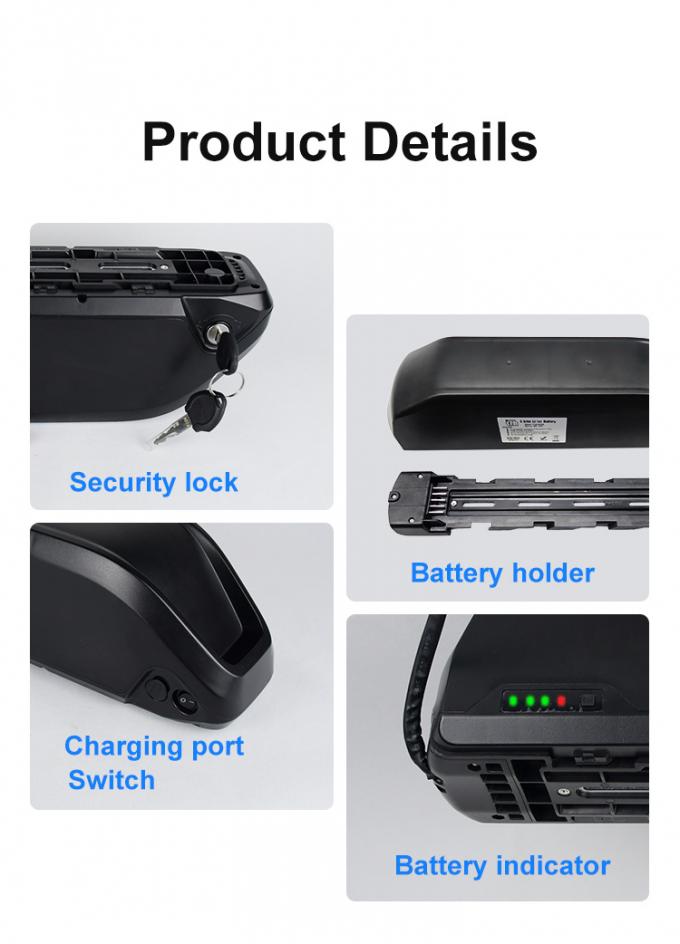 13h 48v Bicycle électrique batterie rechargeable Hailong type 4