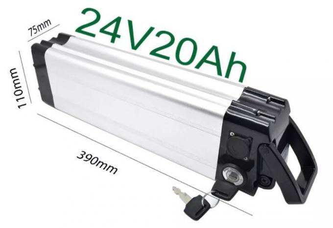 Batterie de vélo électrique à poisson argenté 1000W 24V 36V 48V 10ah 15ah 20ah Batterie de scooter électrique Batterie de vélo 18650 Cell Downtube Batterie à ions de lithium pour une alimentation plus propre 0
