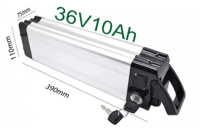 Batterie de vélo électrique à poisson argenté 1000W 24V 36V 48V 10ah 15ah 20ah Batterie de scooter électrique Batterie de vélo 18650 Cell Downtube Batterie à ions de lithium pour une alimentation plus propre 1