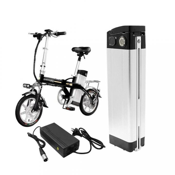 24V 48V Aluminum Case Silver Fish Seat Tube Ebike Rechargeable Battery Replacement Battery E-Bike Battery 36V 12ah 432wh Silverfish Ebike 4 Pin with Charger
